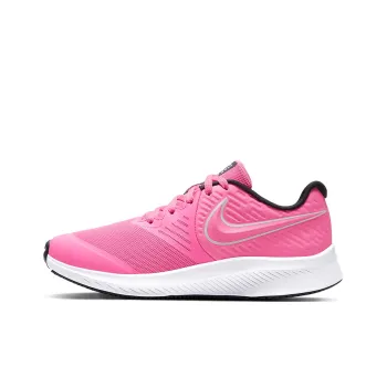Nike Star Runner 2 Cushioning Slip Resistant Low Top Kids' Running Shoes Pink White Teenagers