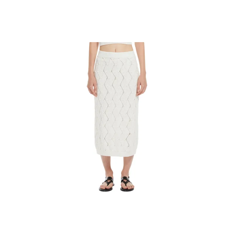 MaxMara Casual Long Skirts Women's White-2
