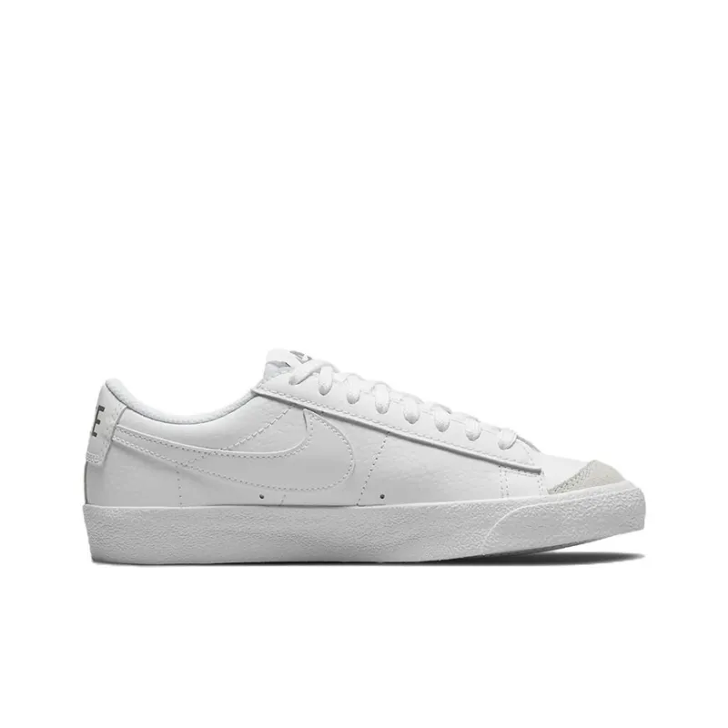 Nike Blazer Anti Slip Wear Resistant Low Top Kids' Skateboarding Shoes White Unisex-1