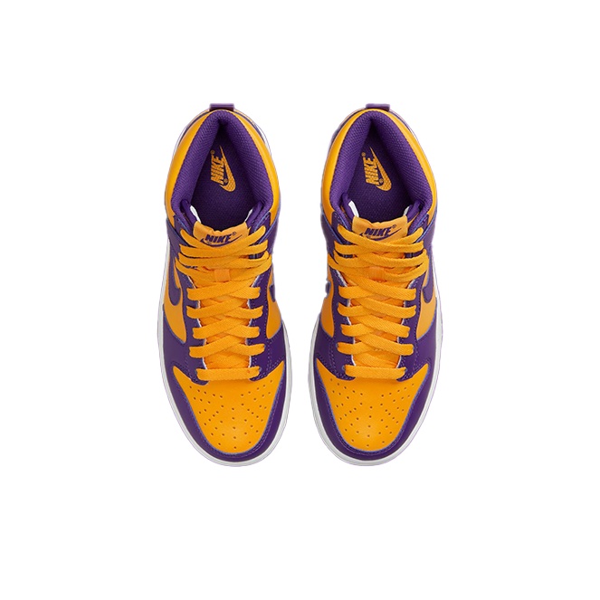 Nike shops Dunk High GS “Lakers” size 5Y/ 6.5 Women