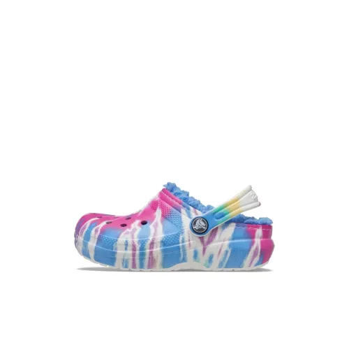 Crocs Classic Tie-Dye Lined Clog Powder Blue Multi