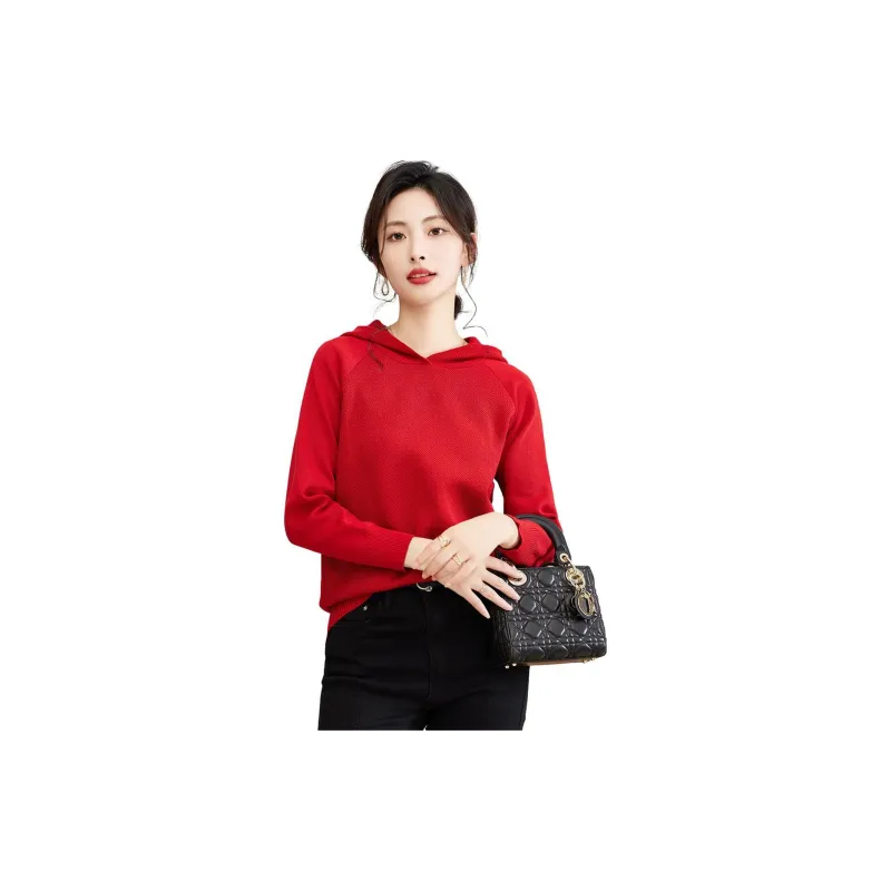 Love Elaine Knitwear Women's Red-2