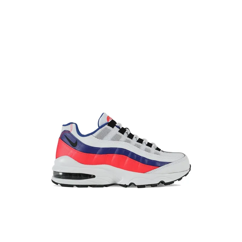 Nike Air Max 95 Cushioning Anti Slip And Wear Resistant Low Top Running Shoes GS White Blue Pink-1