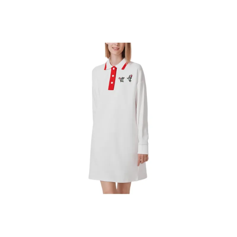 LACOSTE Long Sleeved Dresses Women's White 70V-4