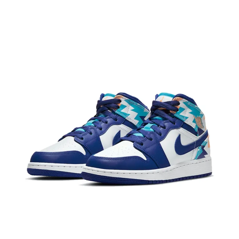 Jordan 1 Mid GS Geometric Pint-2