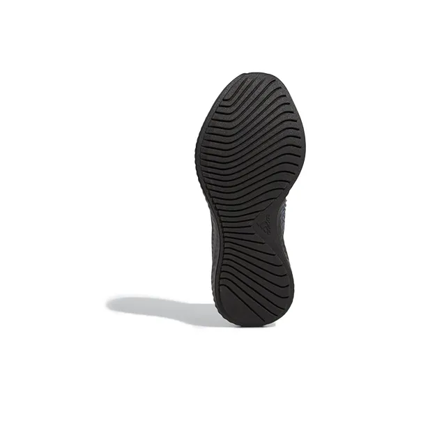 Adidas AlphaBounce +J Slip Resistant Low Top Running Shoes Gray Black Teenagers-5