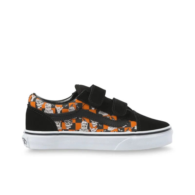Vans Old Skool Low-Top Kids' Skateboarding Shoes Black Yellow Teenagers-1