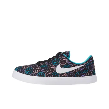 Nike SB Check Canvas Low Top Kids' Skateboarding Shoes Black Purple Teenagers