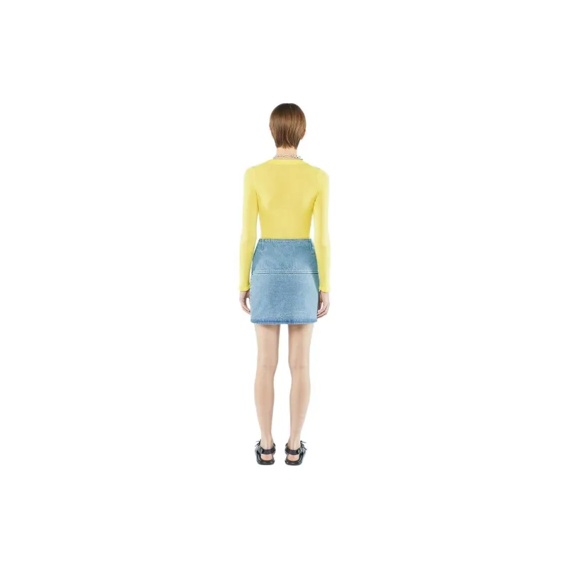 NANUSHKA FW23 CASNA Denim Short Skirts Women's Blue-2