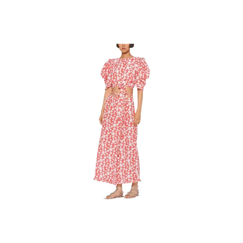MIU MIU Casual Long Skirt Women's Red-1
