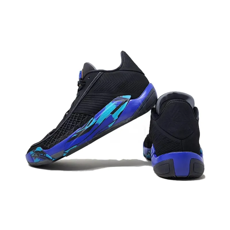 Jordan Air Jordan 38 Low 'Aqua' Durable Breathable Low-Top Basketball Shoes Men's Black Blue-5