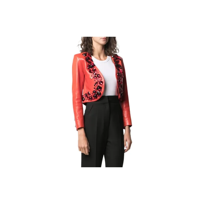 SAINT LAURENT 1980s Stone-embellished Bolero-1