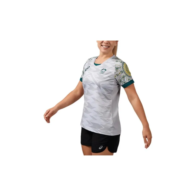 Asics Australian Olympic Team Series T-Shirt Women's Glacier Gray-4