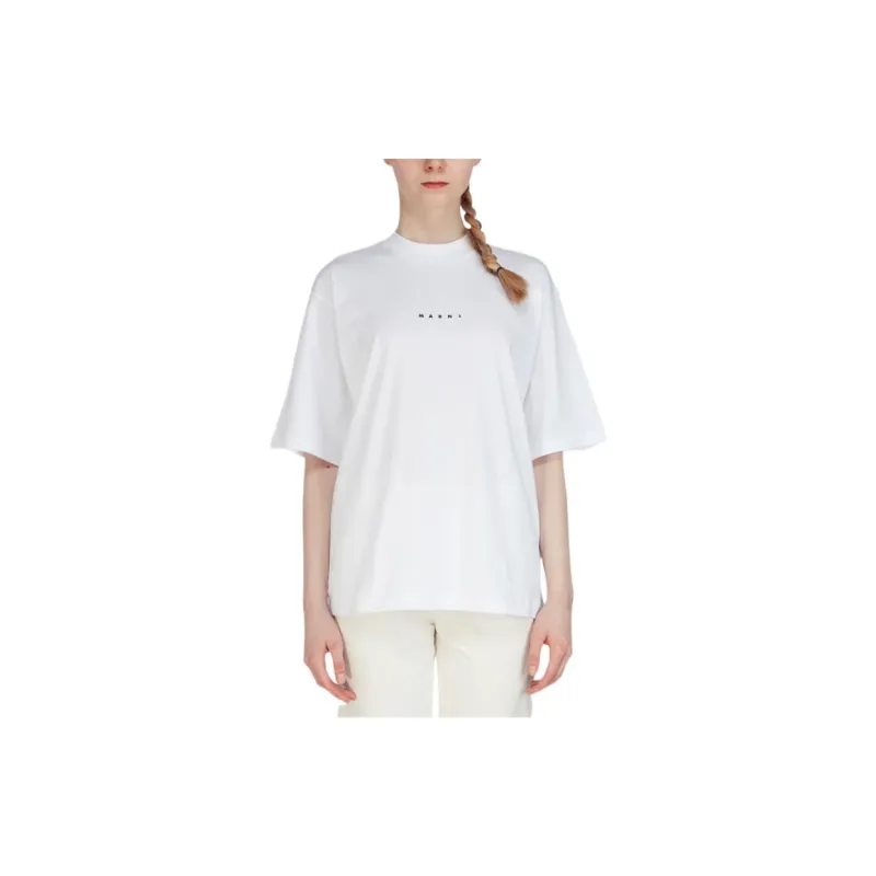 MARNI Short Sleeve T Shirt 'Lily White'-4