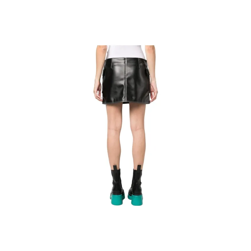 PHILOSOPHY DI LORENZO SERAFINI Faux-leather Mini Skirt-2