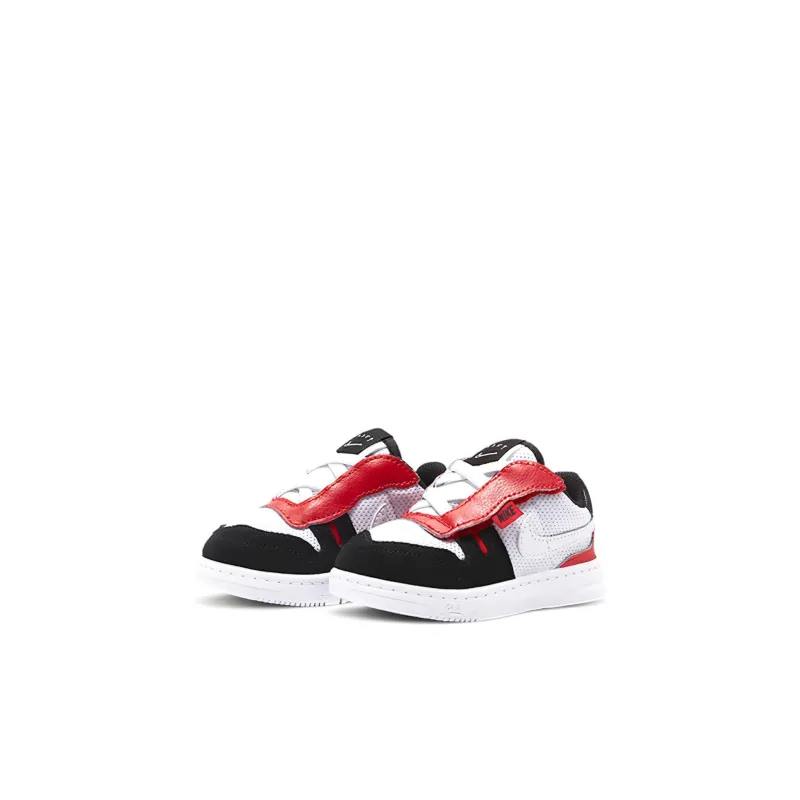 Nike Squash Type Low Top Skateboard Shoes Black White Red Infant And Toddler-2