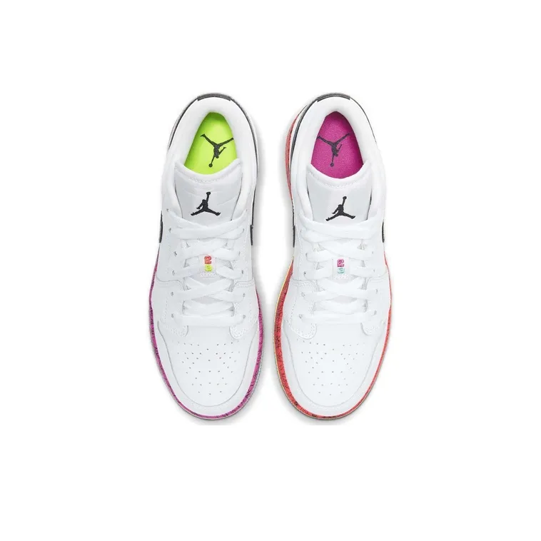 Jordan 1 Low Multi Color Midsoles White GS-3