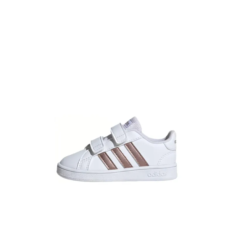 Adidas Neo GRAND COURT Shock Absorbers Low Top Skateboard Shoes White Infant And Toddler-0