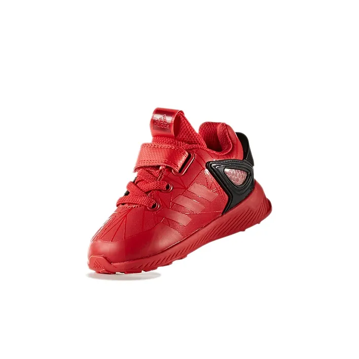 Adidas Rapidarun I Spider Man Slip Resistant Low Top Toddler Shoes Red Black Infant And Toddler-1