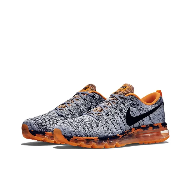 Nike Flyknit Max Wolf Grey Black Orange-2