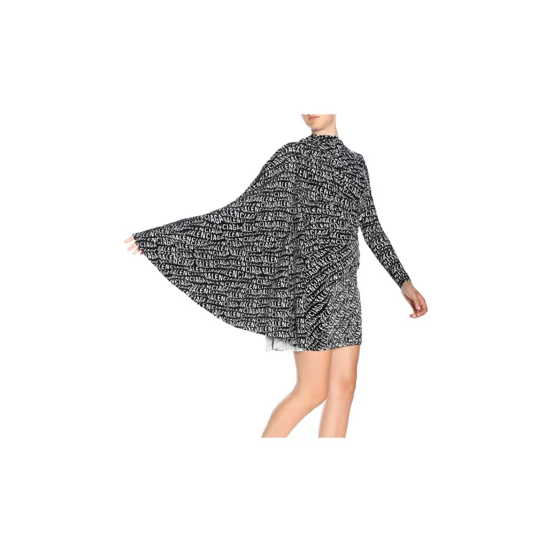 Balenciaga Long Sleeved Dresses Women's Black-4