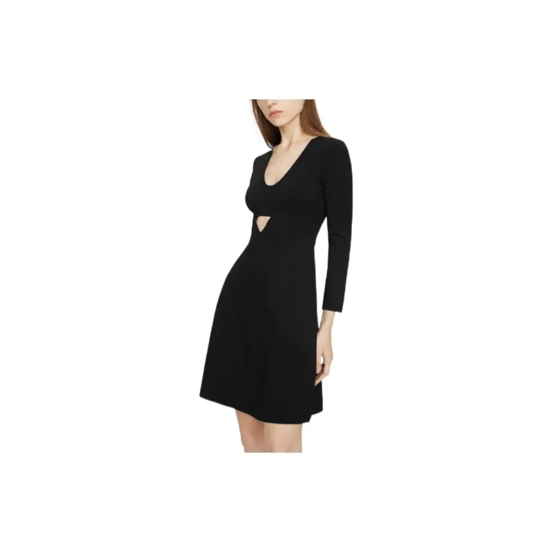 THEORY Long Sleeved Dresses Women's Black-3