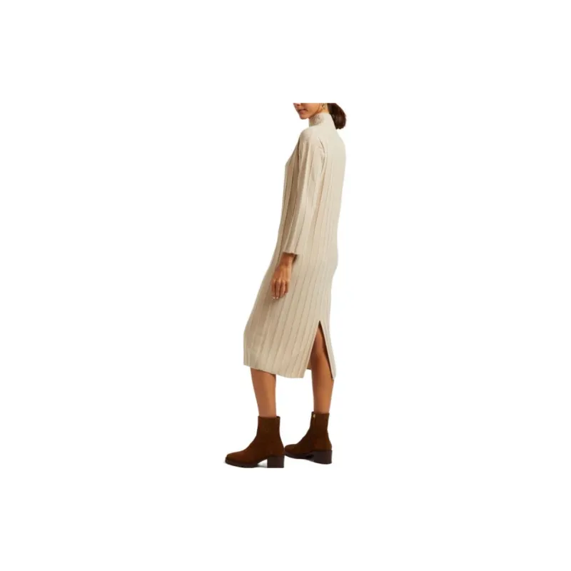 MaxMara Long Sleeved Dress Women's Beige-3