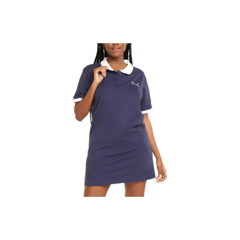 PUMA Short Sleeved Dresses Women's Blue-2
