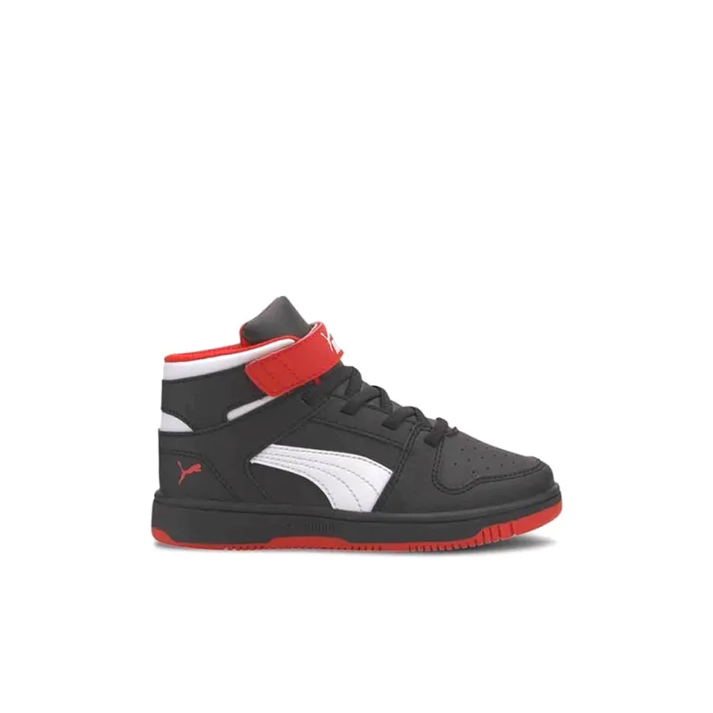 Puma Rebound LayUp Little Kid 'Black High Risk Red'-1
