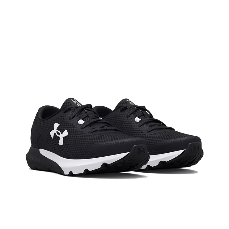 Under Armour Charged Rogue 3 Slip Resistant Cushioning Abrasion Resistant Low Top Kids' Running Shoes Black Teenagers-2