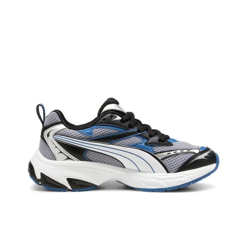 PUMA Morphic JR Anti Slip Wear Resistant Kids Lifestyle Shoes Blue Gray Black Teenagers-1