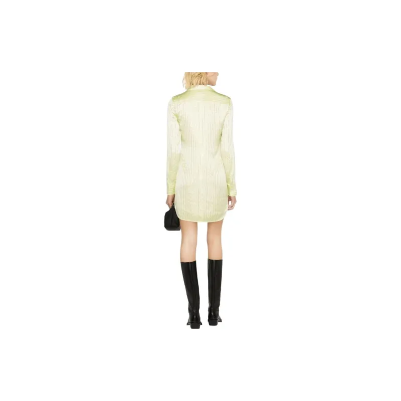 Alexander Wang Crystal Embellished Slim Fit Shirt Dress-2