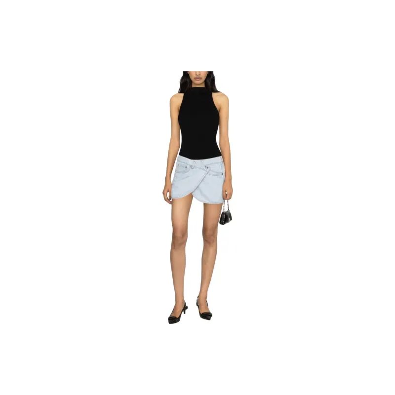 COPERNI Asymmetric Designed Denim Mini Skirt-1