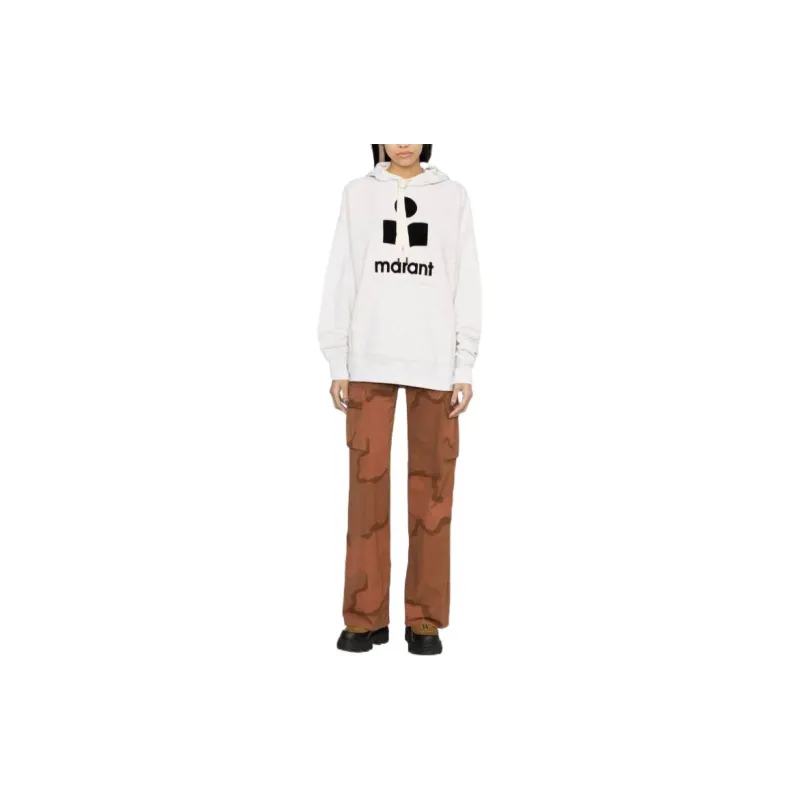 ISABEL MARANT ETOILE Miley Logo Printed Drawstring Hoodie-1