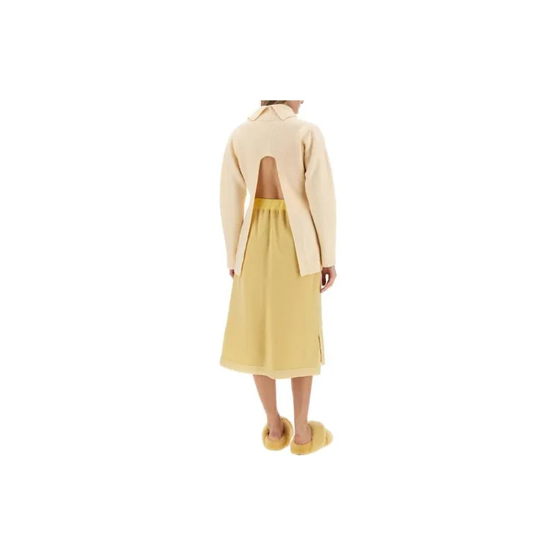 JIL SANDER Back Cut Out Turtleneck Knit Sweater-2