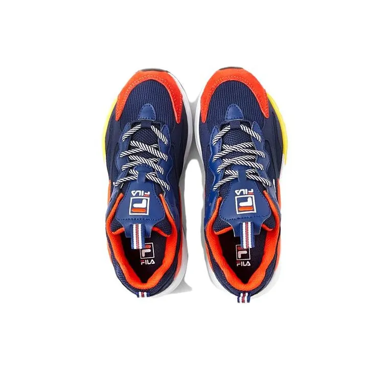 FILA KIDS Durable Breathable Ray Tracer Kids' Casual Shoes Blue Red Kids'-3