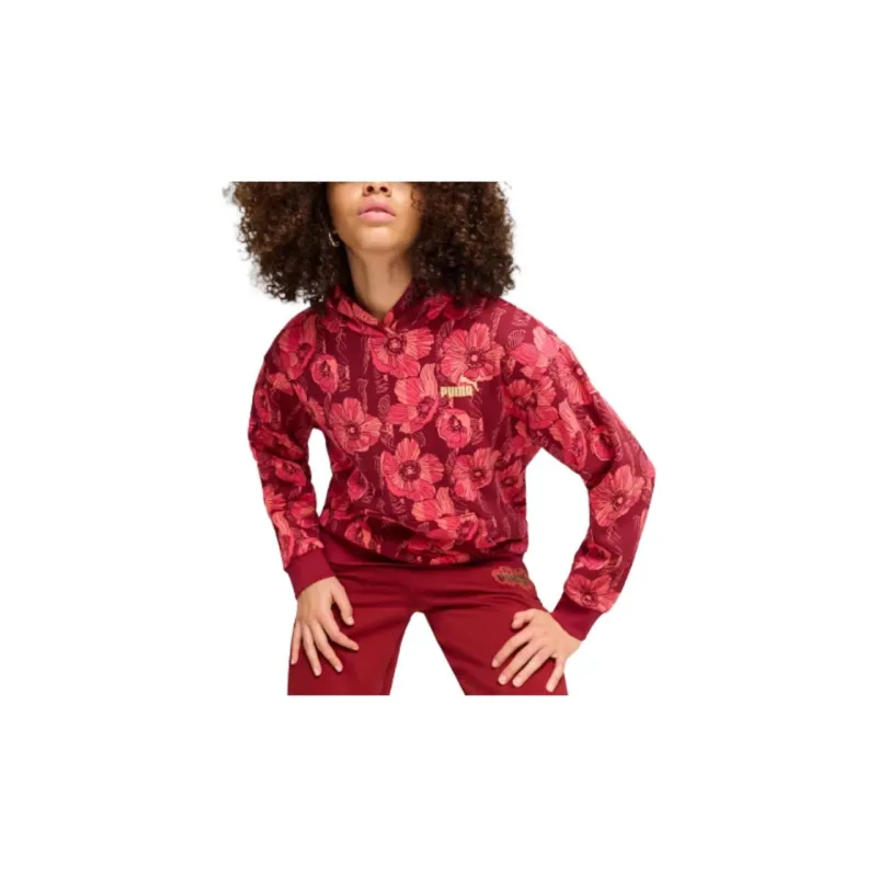 PUMA ESS+graphic Class Act Sweatshirt Women's Deep Red-2