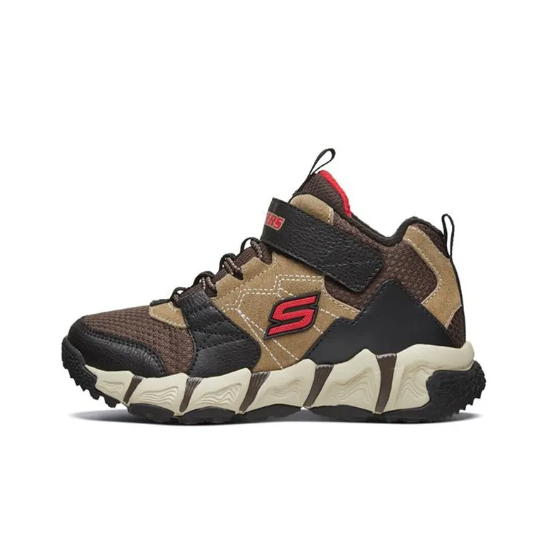 Skechers Velocitrek Wear-Resistant Slip-Resistant Kids Lifestyle Shoes Black Coffee Teenagers-0