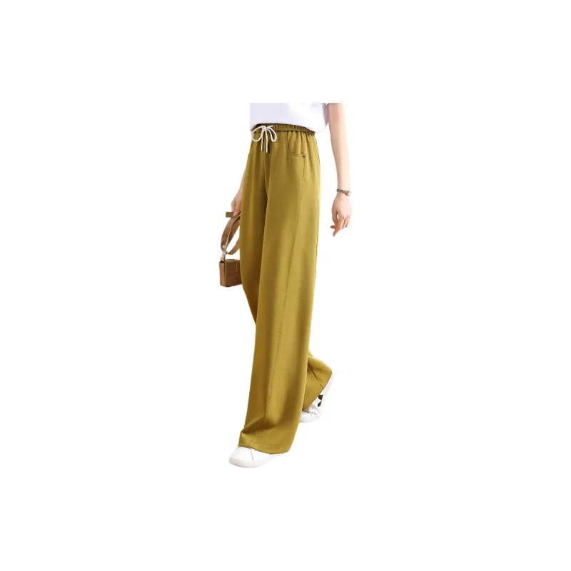XWI Casual Pants Women's Yellow Green-2