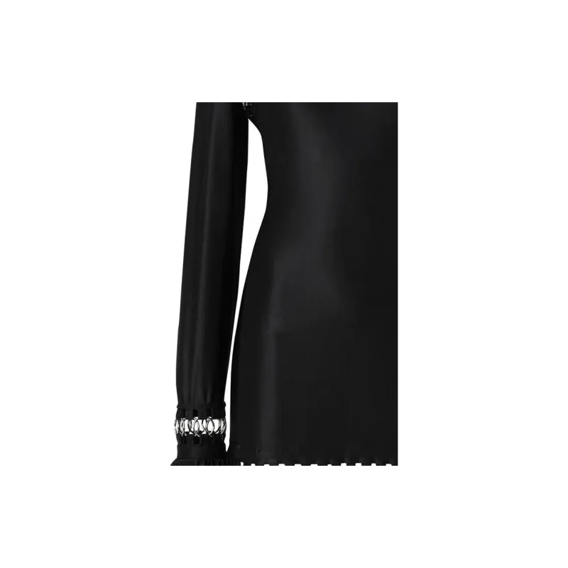 Burberry Ring Embellished Mini Dress 'Black'-5