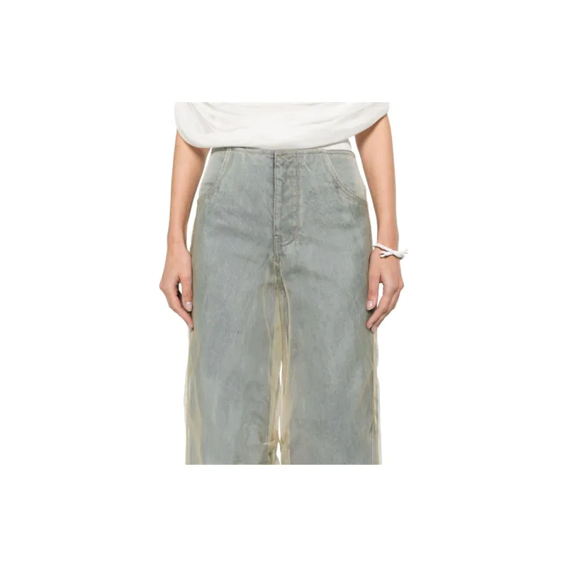 Christopher Esber Sheer-overlay Straight-leg Jeans-4