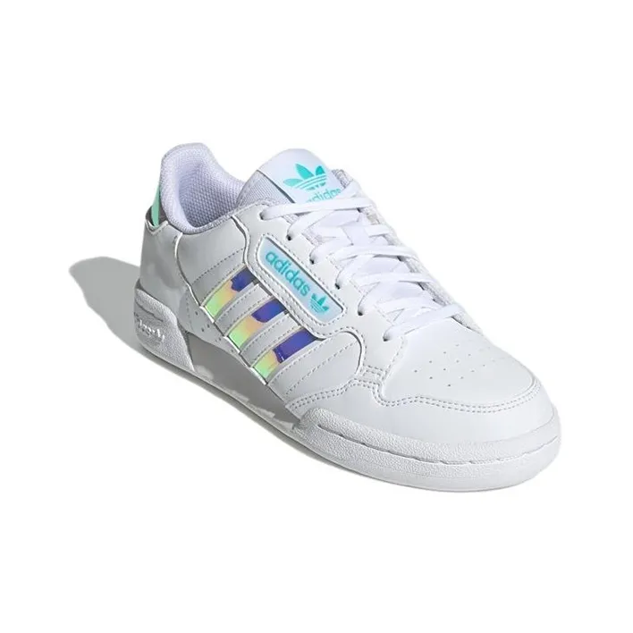 Adidas Originals J Abrasion Resistant Low Top Kids' Skateboarding Shoes White Laser Silver Teenagers-2