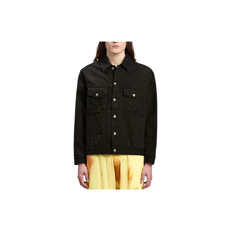 PALM ANGELS Logo Patch Denim Jacket-1
