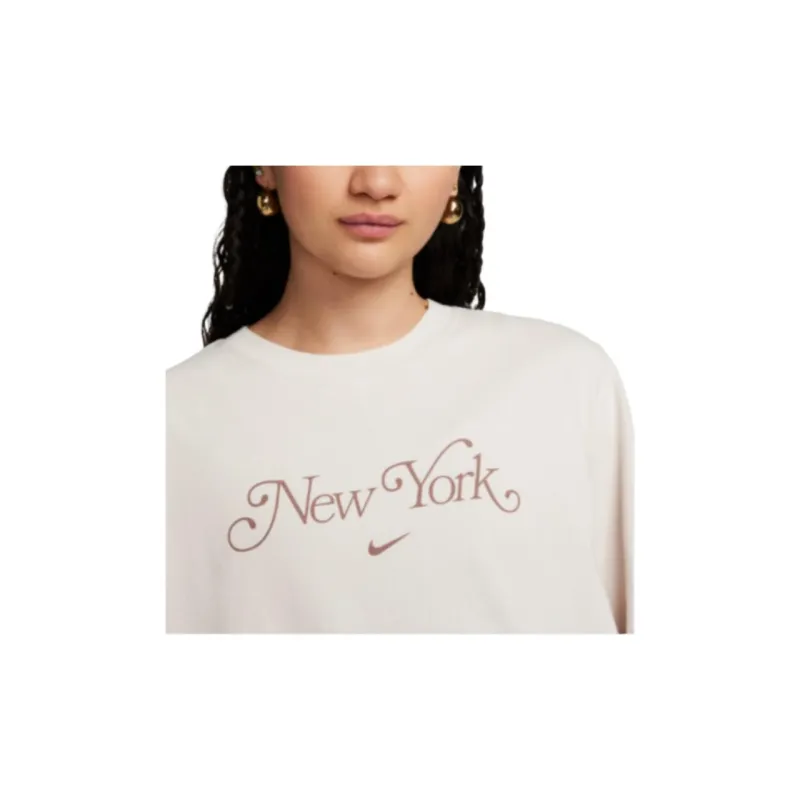 Nike Drop Shoulder Sleeve T-Shirt Women's Light Stone Brown-3