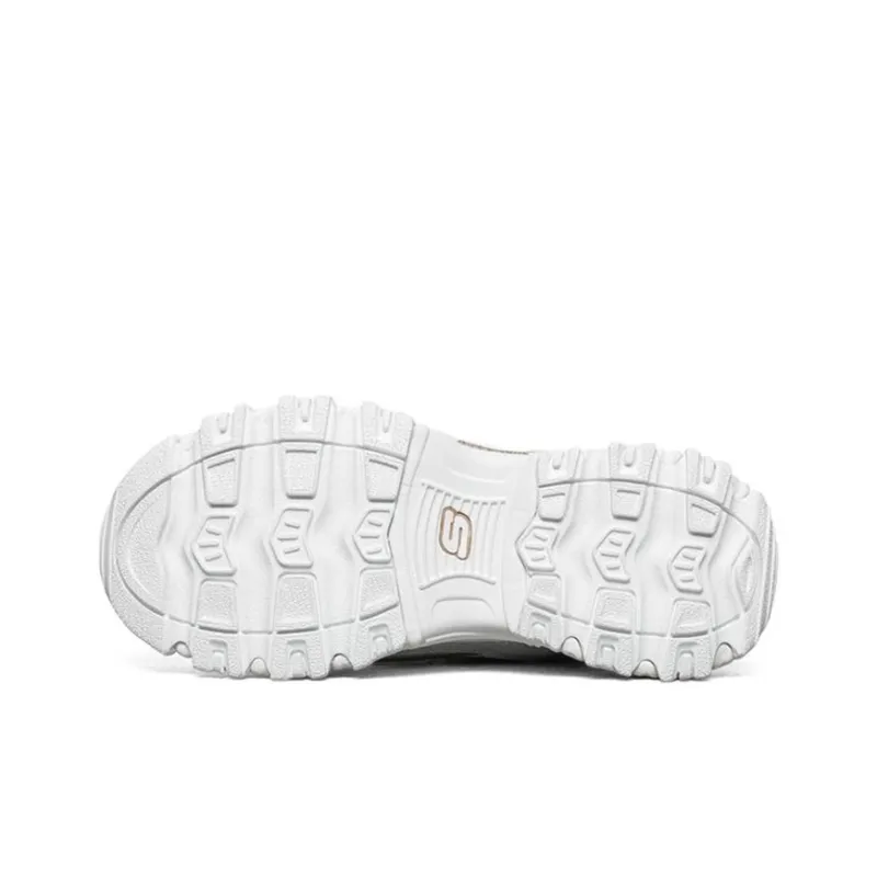 Skechers D'LITES Series Anti-Slip Wear-Resistant Kids Lifestyle Shoes Milk White Teenagers-4
