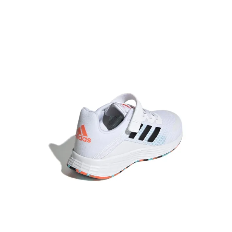 Adidas Duramo Sl Slip Resistant Low Top Kids' Running Shoes White Black Blue Children Aged 3 7 Years Old-3