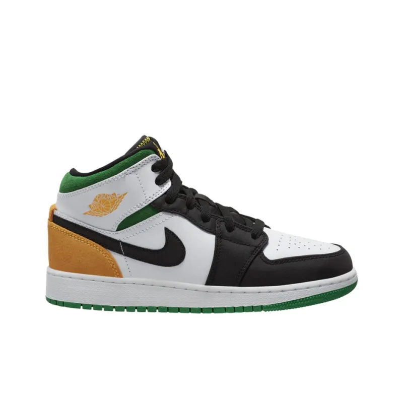 Jordan 1 Mid SE White Laser Orange Lucky Green GS-1