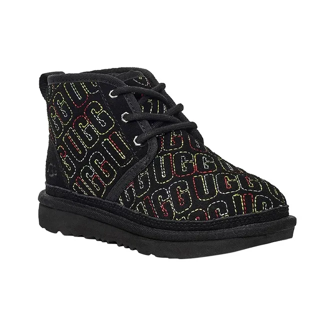 UGG Neumel 2 Boot Kids 'Graphic Stitch - Black'-2