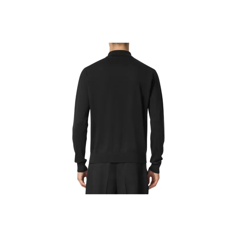 VERSACE Long Sleeved Knitted Polo Shirt-2
