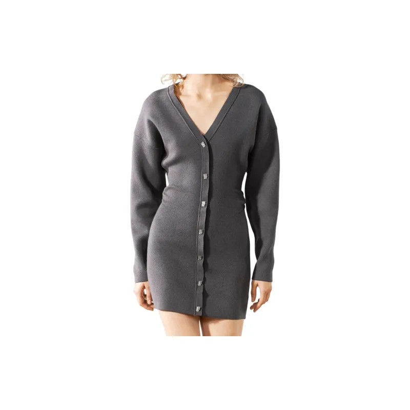 ZARA Long Sleeved Dress Women's Gray-2